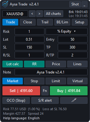 The panel and the Trade page