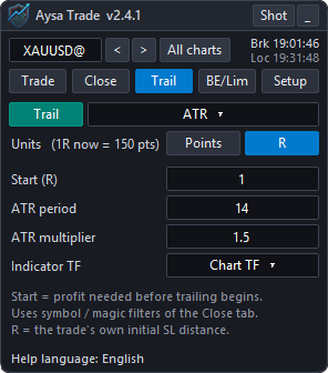 Trail page (trailing stop)